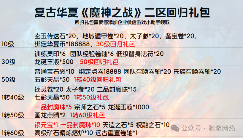 华夏游戏免费版礼包